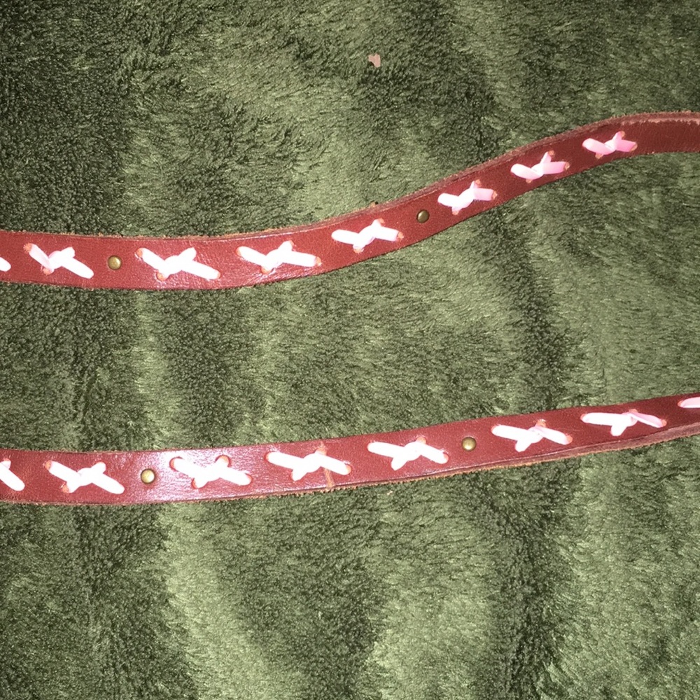 Cute brown belt with pink ties